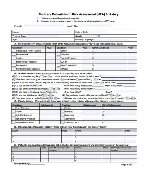 Ent Near Me That Accepts Medicare Medicare Health Risk Assessment Form