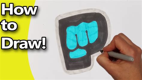 How To Draw The Brofist Pewdiepies Logo Emblem Step By Step Youtube