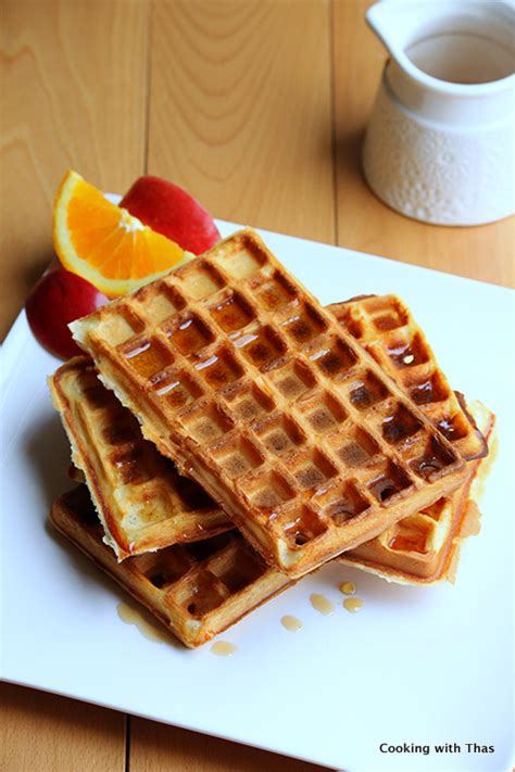 In a small bowl, beat egg whites until stiff peaks form; Easy Waffles Recipe - Cooking with Thas - Healthy Recipes ...