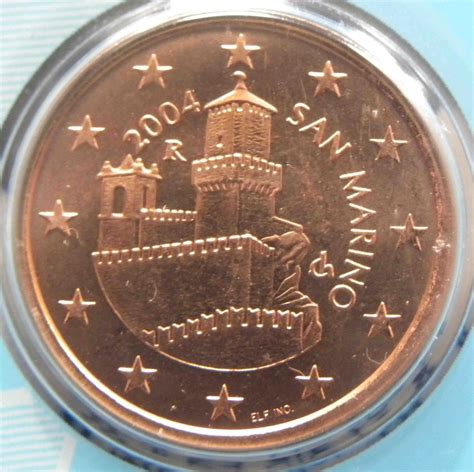 San Marino Euro Coins Unc 2004 Value Mintage And Images At Euro Coinstv