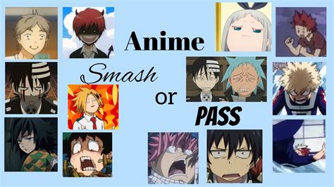 Smash Or Pass Anime Edition Boys Youtube
