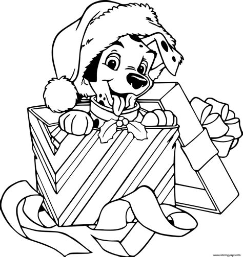 Santa Puppy Coloring Page Coloring Pages