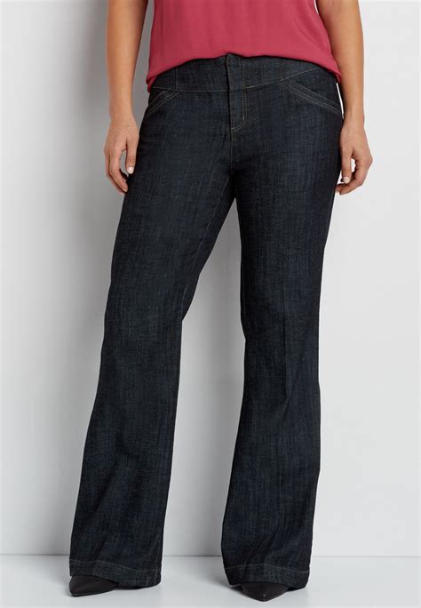 Plus Size Denim Trouser With Wide Waistband Original Price 4900 Available At Maurices Edgy