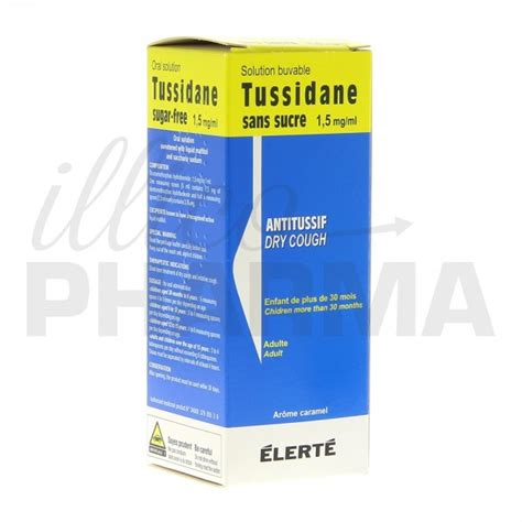 Tussidane Sirop Sans Sucre 125ml Toux Sèche E Pharmacie Illicopharma