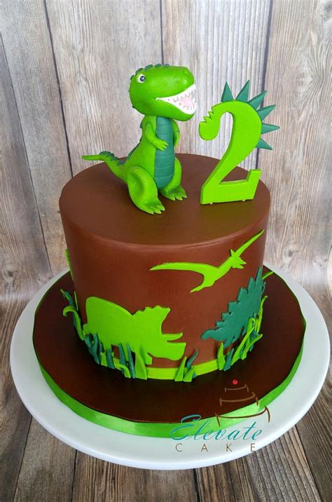 Dino Cake Decorated Cake By Elevatecake Cakesdecor