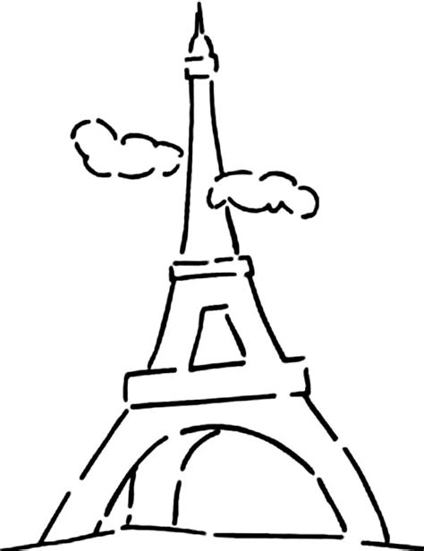 Dessins et Coloriages: 5 coloriages de la Tour Eiffel en ligne à imprimer