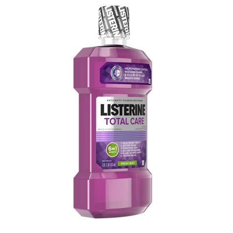 Listerine Total Care Anticavity Mouthwash Fresh Mint 1 L Walmart