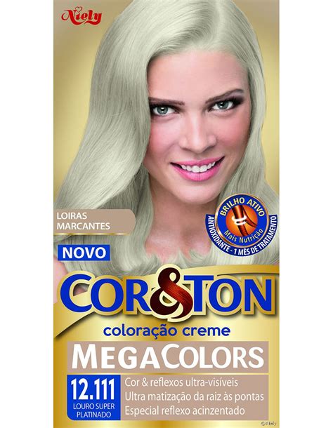 Kit ColoraÇÃo Creme 12111 Louro Super Platinado Niely Corandton Mega Colors Gtineanupc