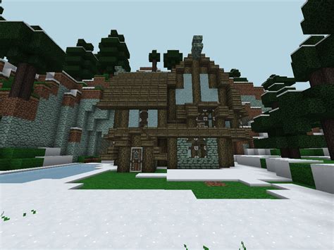 Calling the eskimo house, this house has a very beautiful design in the middle of the snow. Minecraft Snow Biome House