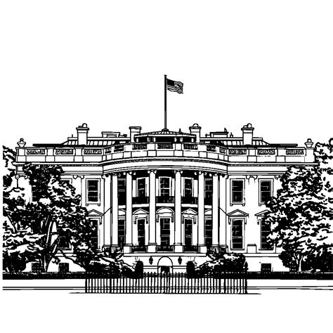 Yemahara White House Washington Dc Silhouette United States Black