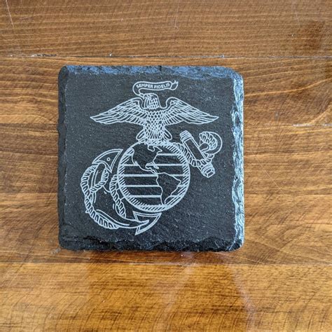 Marine Corps Tile Coasters Usmc Coasters Etsy