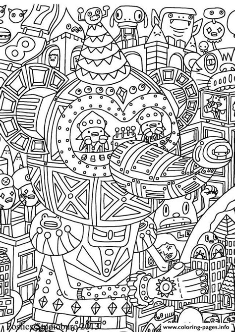 Adult Doodle Art Doodling 10 Coloring Pages Printable