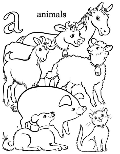 Printable Farm Animals Coloring Pages Old Macdonald Had A Farm Abc