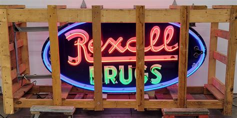 Rexall Drugs Double Sided Porcelain Neon Sign 0100 On Mar 26 2022