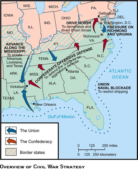 Border State Civil War Secession Border States Slavery Map