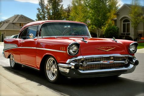 Red For The Holidays This Santas Cruiser 57 Chevy Bel Air Ready For