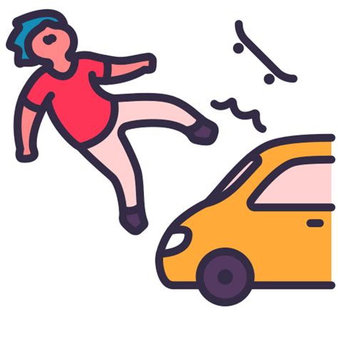 Car Accident Victoruler Linear Colour Icon