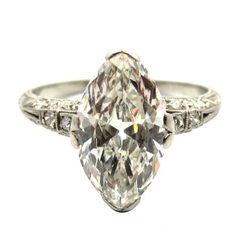 Sailing was a favorite hobby of king edward vii and his wealthy contemporaries. Elegant and Unique Edwardian Era 2.43 Carat Antique Marquise Cut Engagement Ring at 1stdibs