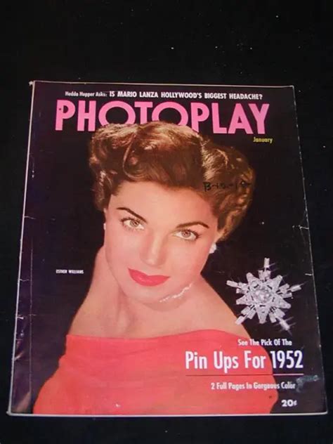 vintage magazine andphotoplayand jan 1952 issue esther williams on cover 88 pgs 10 30 picclick