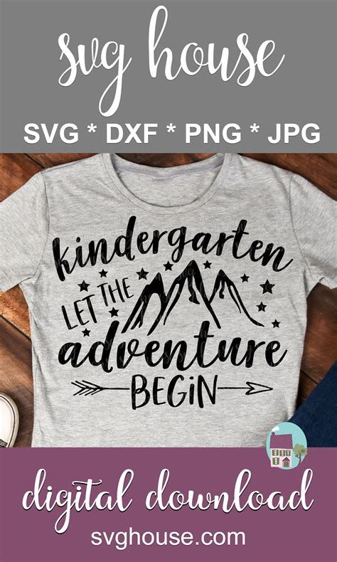 Kindergarten Let The Adventure Begin Svg School Cut Files For Etsy