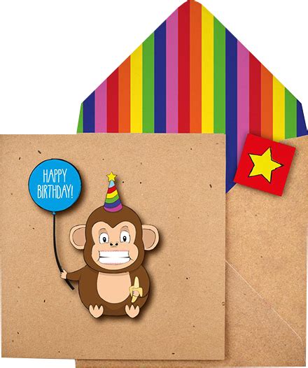 Birthday Monkey Malarkey Cards