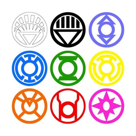 All Lantern Corps Logos Vinyl Decals