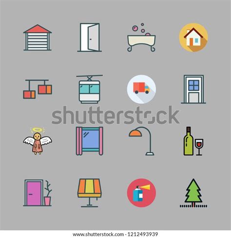 Architecture Icon Set Vector Set About Stock Vector Royalty Free