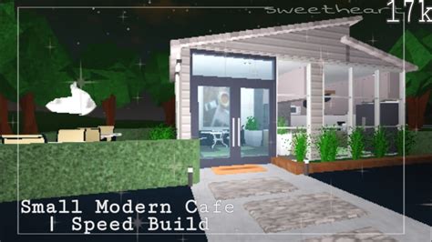 Bloxburg Small Modern Cafe Speed Build 17k Youtube