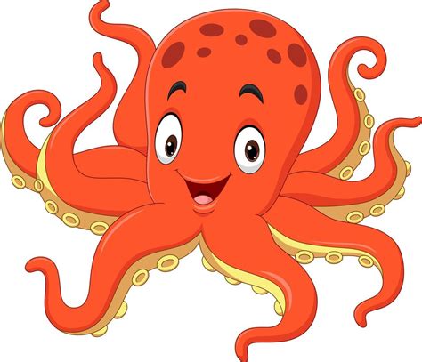 Cute Octopus Cartoon On White Background 5151867 Vector Art At Vecteezy