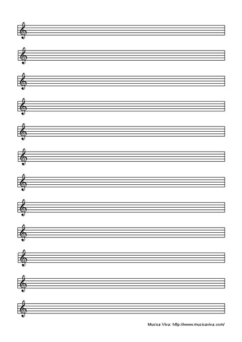 Free staff paper in a printable pdf format for music composition. Blank Music Paper | Homeschool: Music Theory & History | Pinterest | Music theory, Homeschool ...
