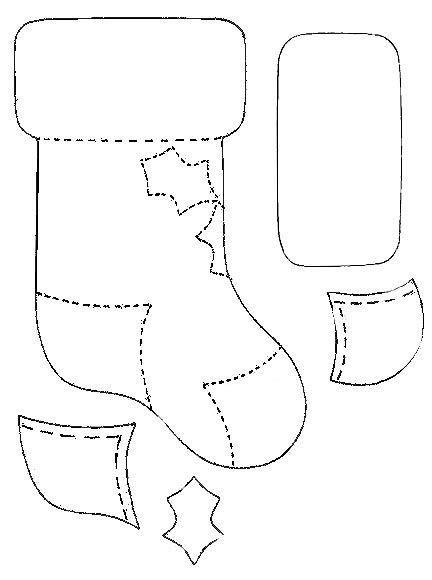 Stocking paper template.