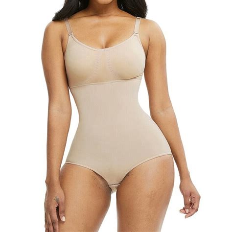 women full body shaper corset open bust shapewear tummy control bodysuit underbust u shape waist
