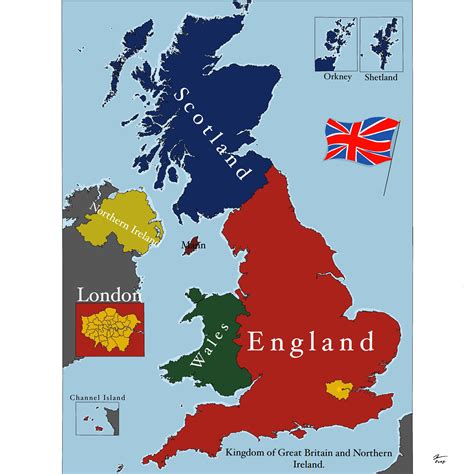 Just A General Map Of The United Kingdom Of Great Britain And Northern