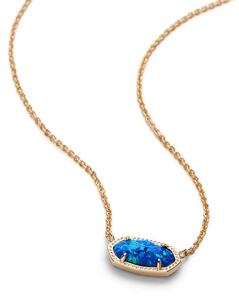 Shoptagr Elisa Pendant Necklace In Royal Blue Kyocera Opal By Kendra