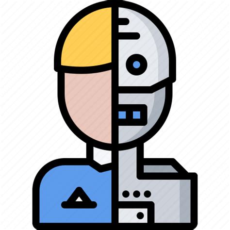 Android Future Human Robot Science Technology Icon
