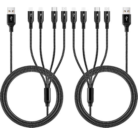 Buy 4 In 1 Multi Usb Charging Cable 4a 2pack 4ft Multiple Fast