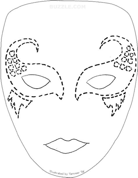 Behaupten Zivilisation Herumlaufen Printable Blank Mask Organisch Orientalisch Prinzip
