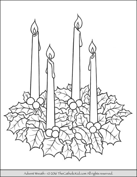 Advent Wreath Coloring Page Free Printable Advent Wreath Free Printable