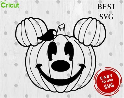 Mickey Pumpkin Svg Cricut Svg Silhouette Cut File Clipart Etsy