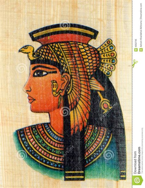 Rainha Cleopatra No Papiro Imagem De Stock Royalty Free Imagem