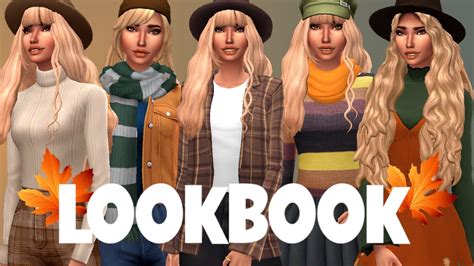 Fall Lookbook 🍂 Sims 4 Create A Sim Full Cc List Youtube