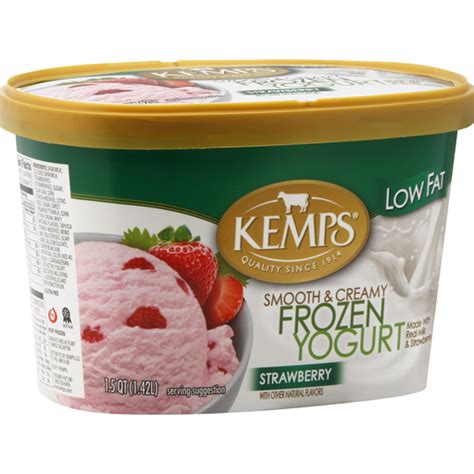 Kemps Low Fat Smooth And Creamy Frozen Yogurt Strawberry Frozen Foods