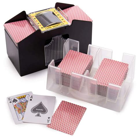 Card Game Essentials Bundle 4 Deck Shuffler Rotating Card Tray 12