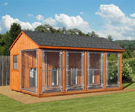 Fully Assembled 10 X 16 Amish Built 4 Run Dog Kennel Dog Houses Dog