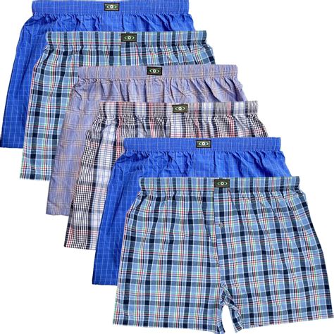 100 Cotton Mens Boxers Shorts Baggy Boxers With Classic Plaid At
