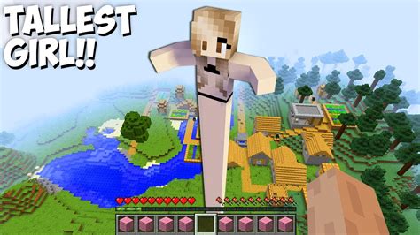 What Inside This Most Tallest Girl Cursed In Minecraft Biggest Girl Youtube