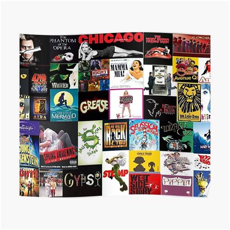 Broadway Musical Collage 2 Poster By Ryaneliz91 Redbubble