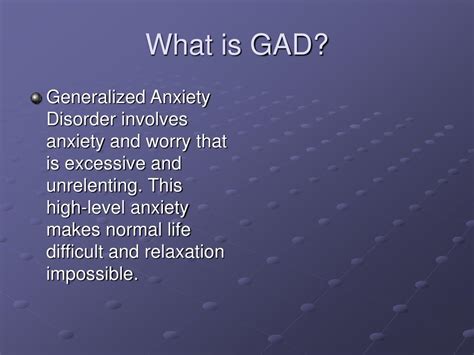 Ppt Generalized Anxiety Disorder Gad Powerpoint Presentation Free