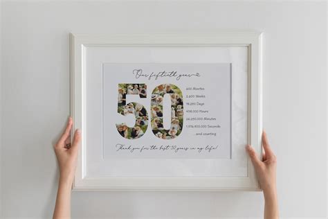 50th Anniversary Photo Collage 50 Year Anniversary Etsy