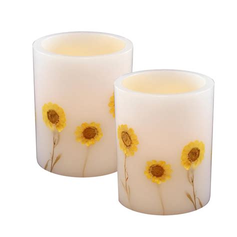 Check spelling or type a new query. Lumabase 3.2 in. Dried Flowers Flameless Candle (Set of 2 ...